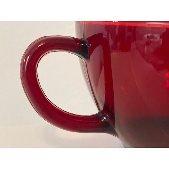 VTG Punch Tea Cup Ruby Red Glass Replacement No Markings - Picture 6 of 10